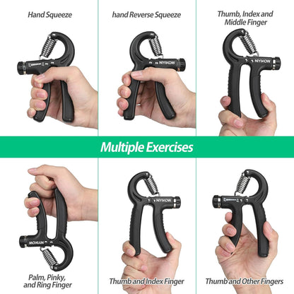 Adjustable Resistance Grip Strength Trainer, Hand Grip Strengthener, 22-132 lbs (10-60 kg), Forearm Strengthener, Ideal for Athletes and Musicians